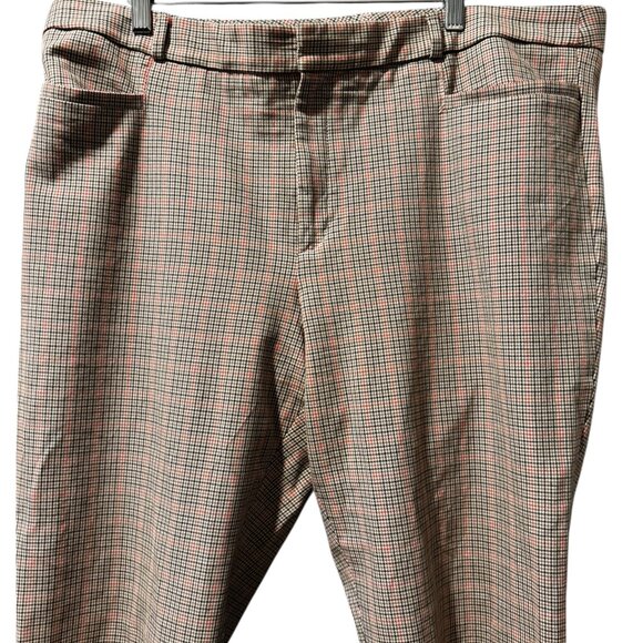 Banana Republic Sloan Tartan Plaid Wide Leg Pants | Size 18 - Picture 2 of 4